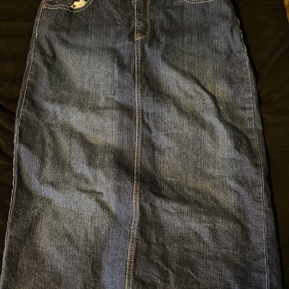 Long Denim Skirt